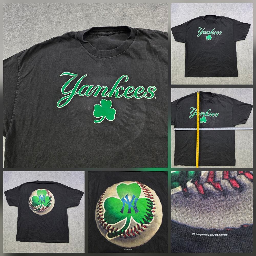 VTG New York Yankees T Shirt Mens XL? MLB Baseball Shamrock St Patricks Day